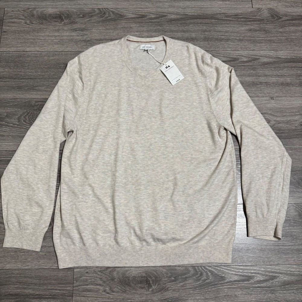 FREE ASSEMBLY Men Oatmeal Heather‎ Sweater XXL Crew Neck Long Sleeve Knit Office